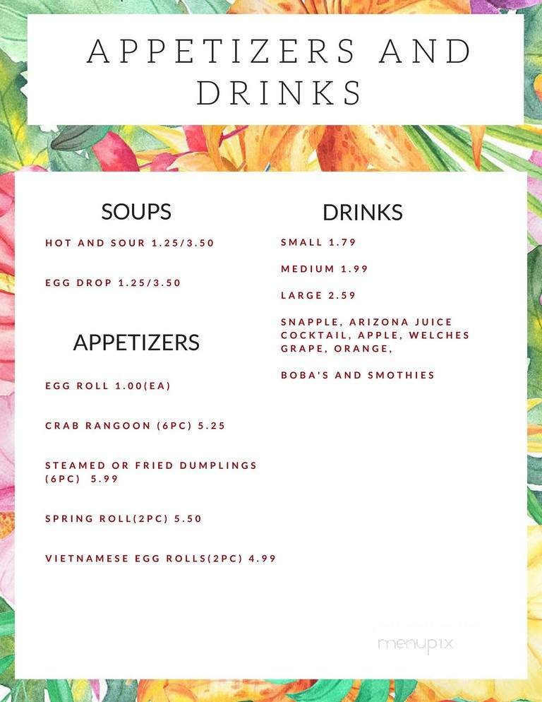 Menu page 1