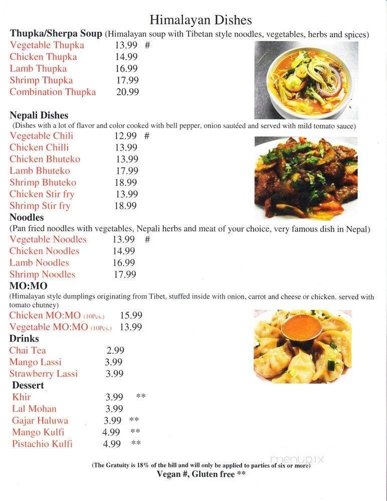Menu page 2