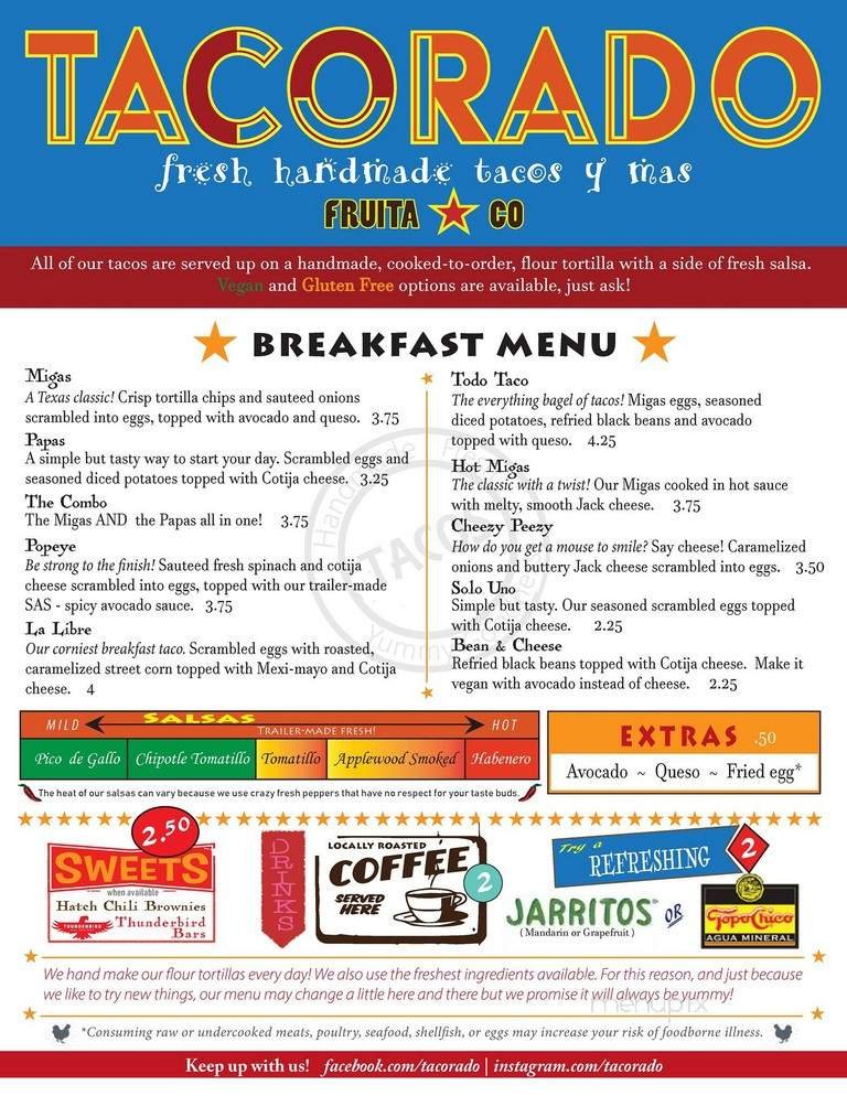Menu page 1