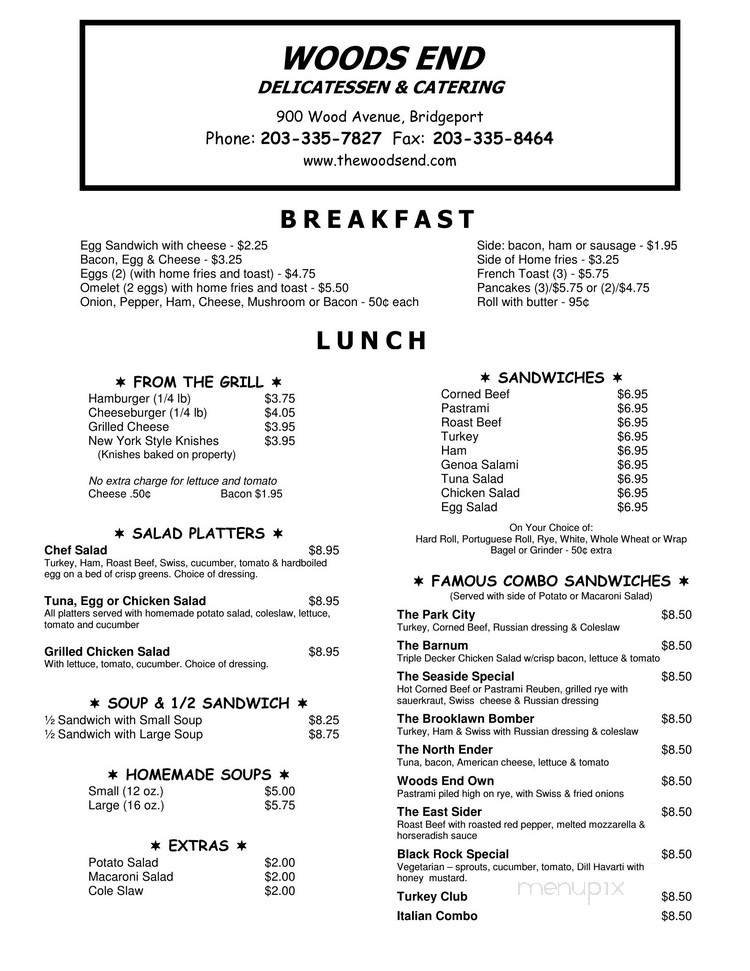 Menu page 1