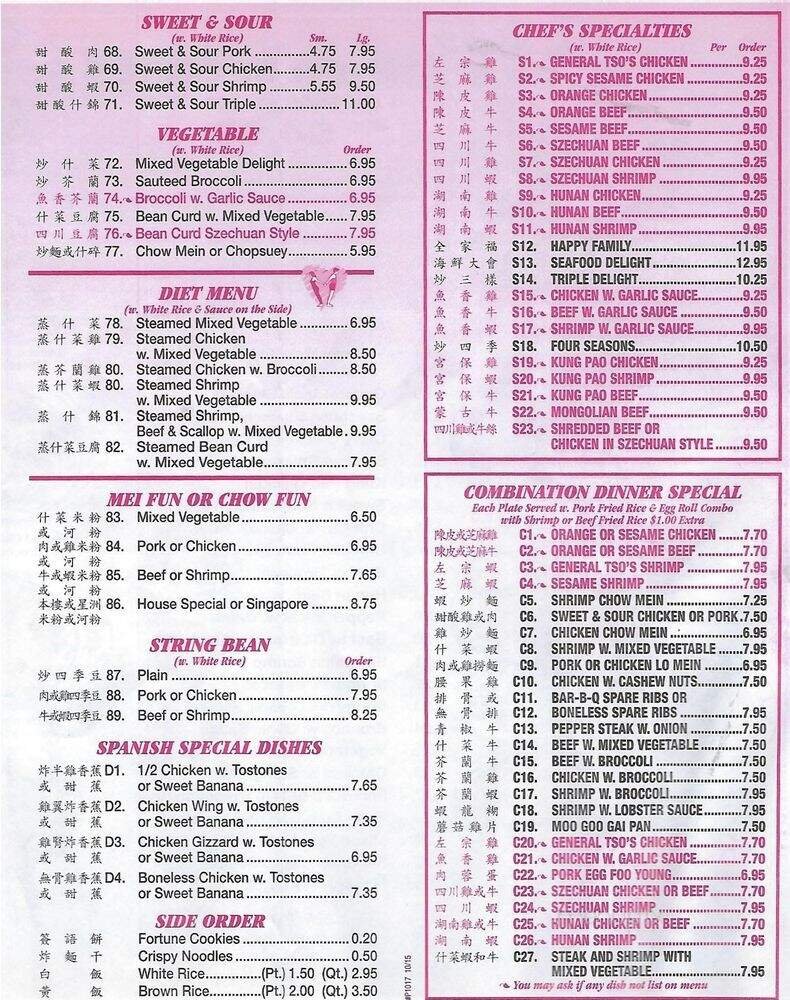 Menu page 3