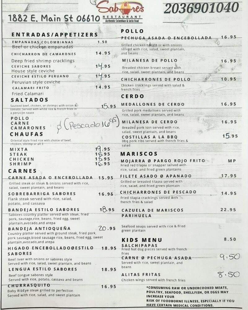 Menu page 1