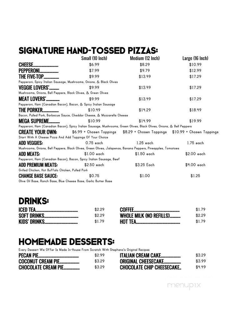Menu page 3