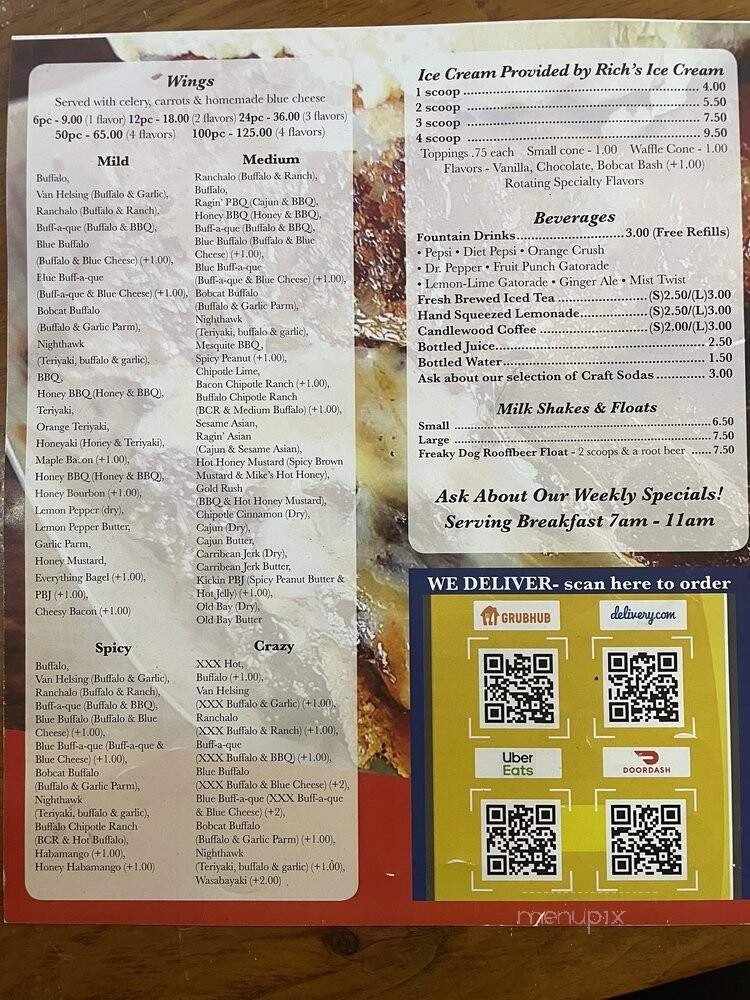Menu page 1