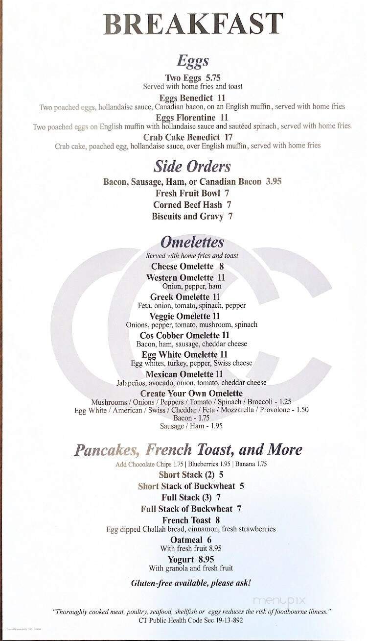 Menu page 1