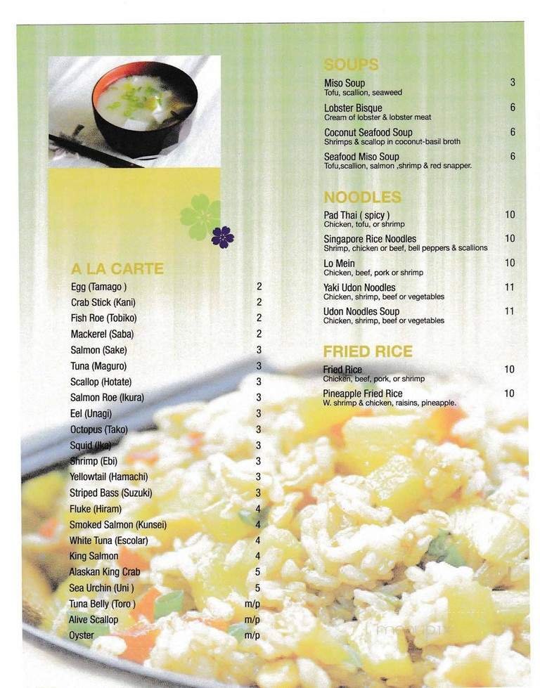 Menu page 9