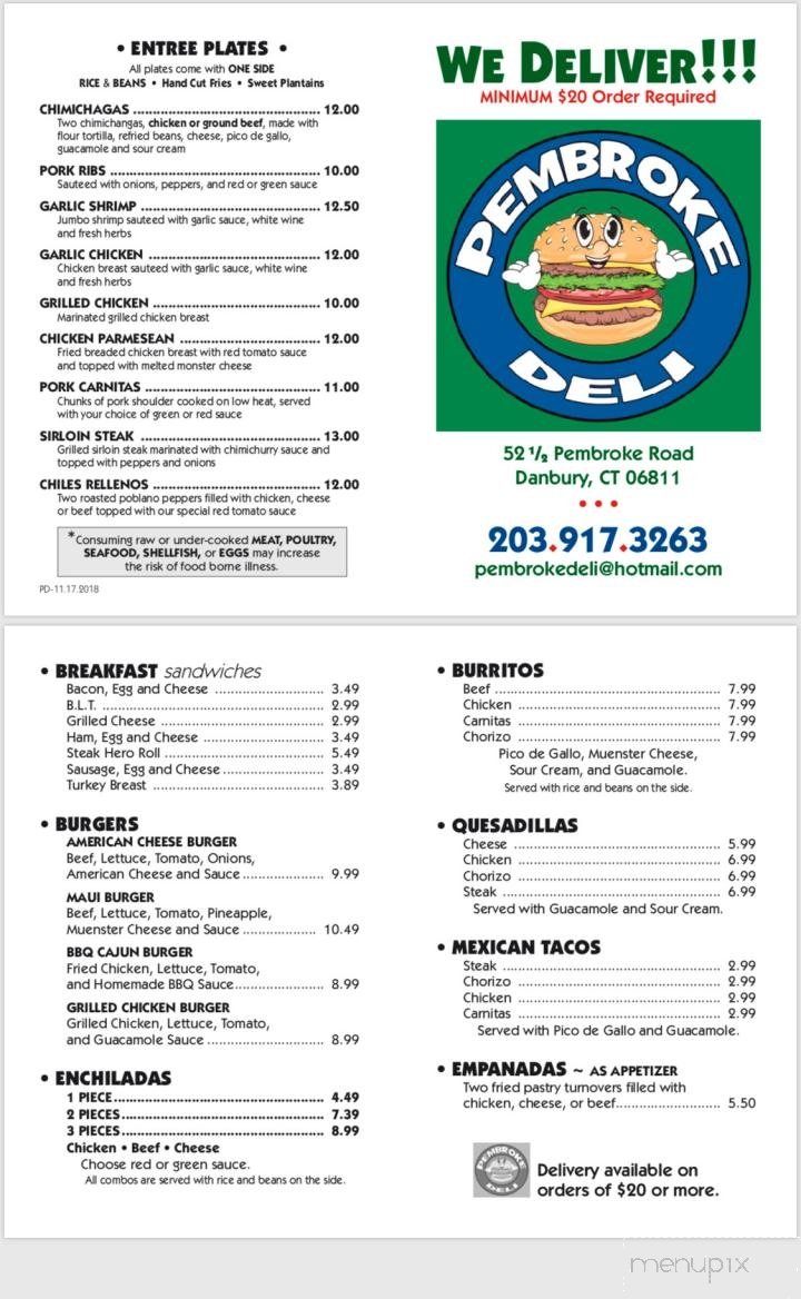 Menu page 1