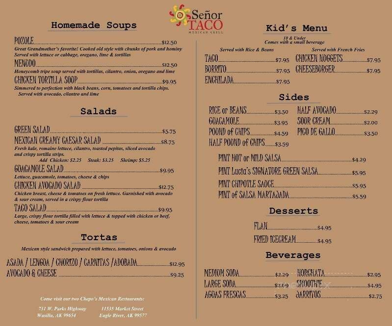 Menu page 1