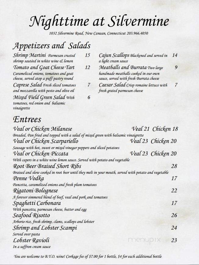 Menu page 1