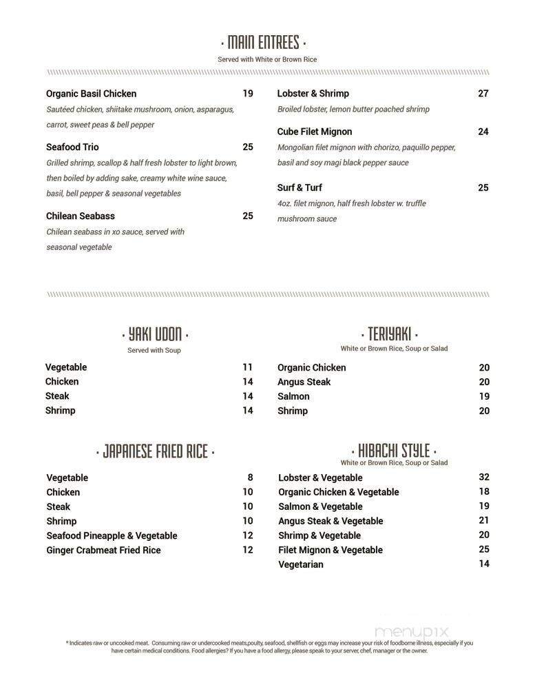 Menu page 1
