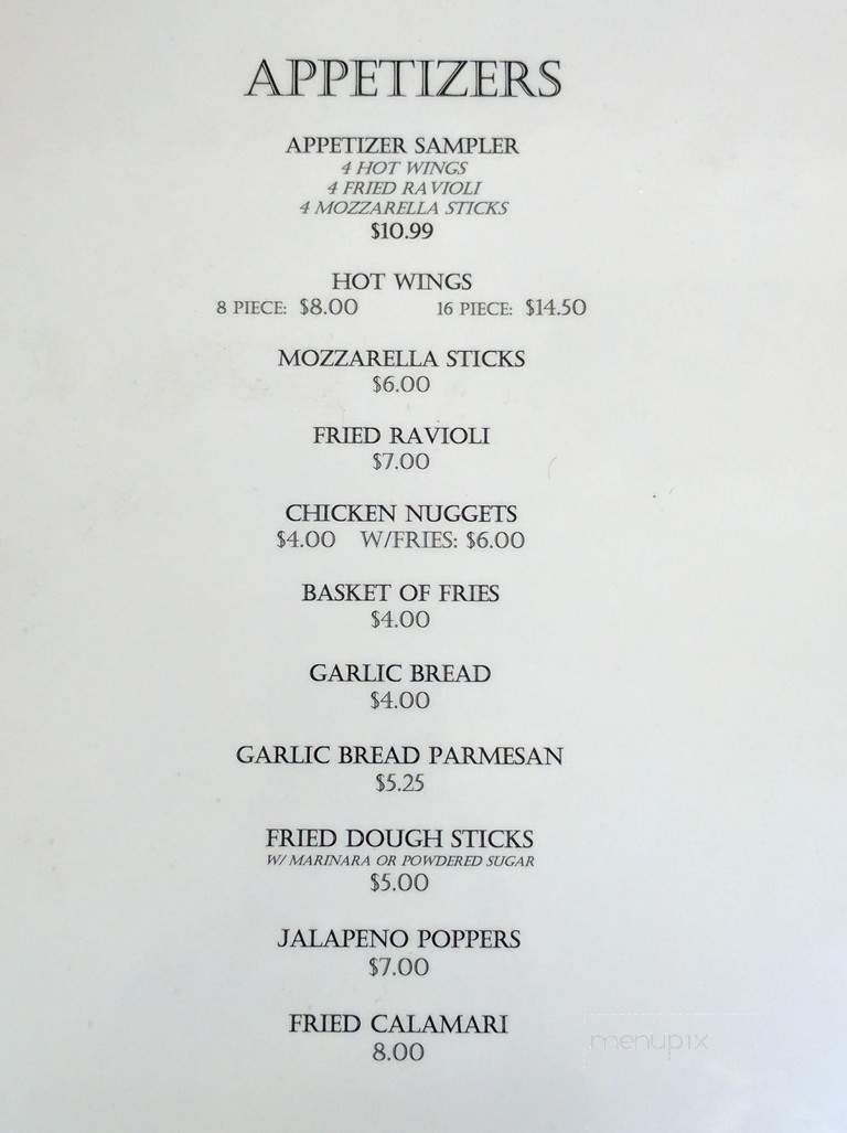 Menu page 1