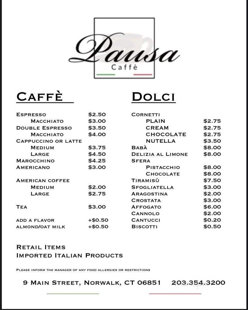Menu page 1