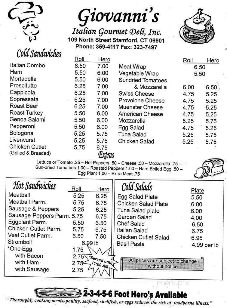 Menu page 1