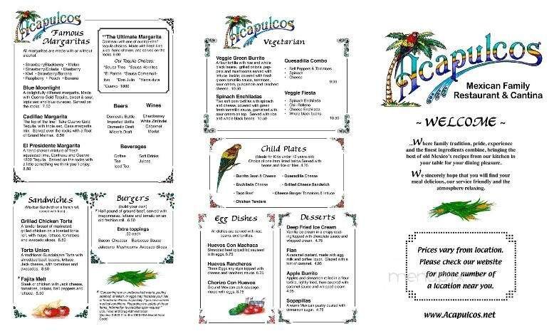Menu page 1