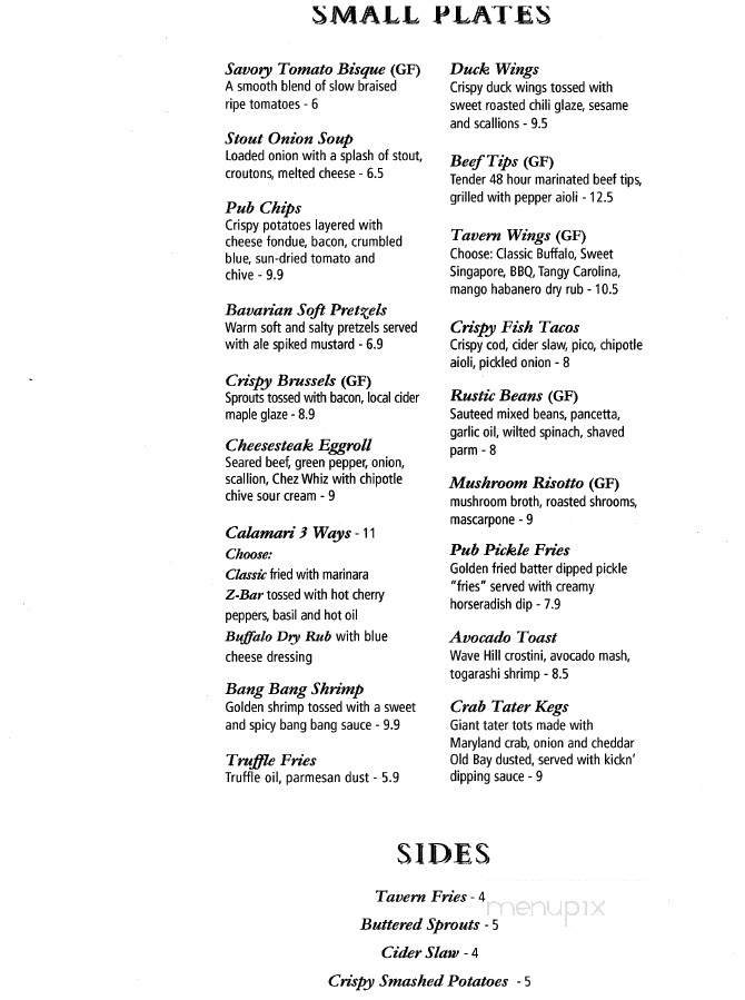 Menu page 1