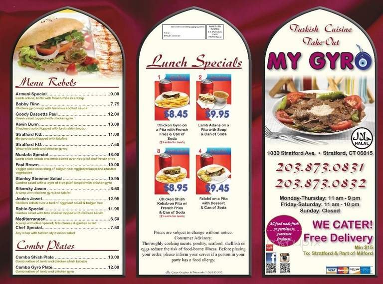Menu page 1