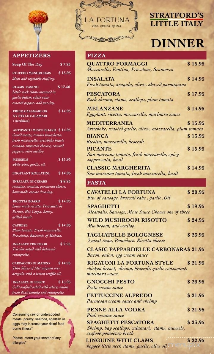 Menu page 1