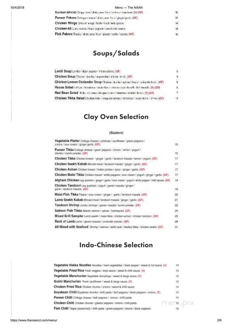 Menu page 2