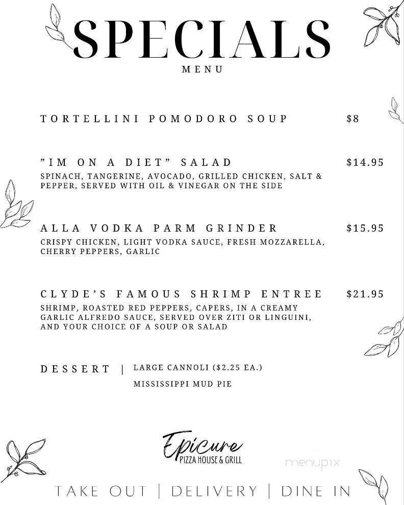 Menu page 1