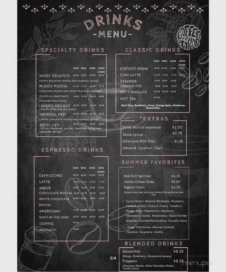 Menu page 1