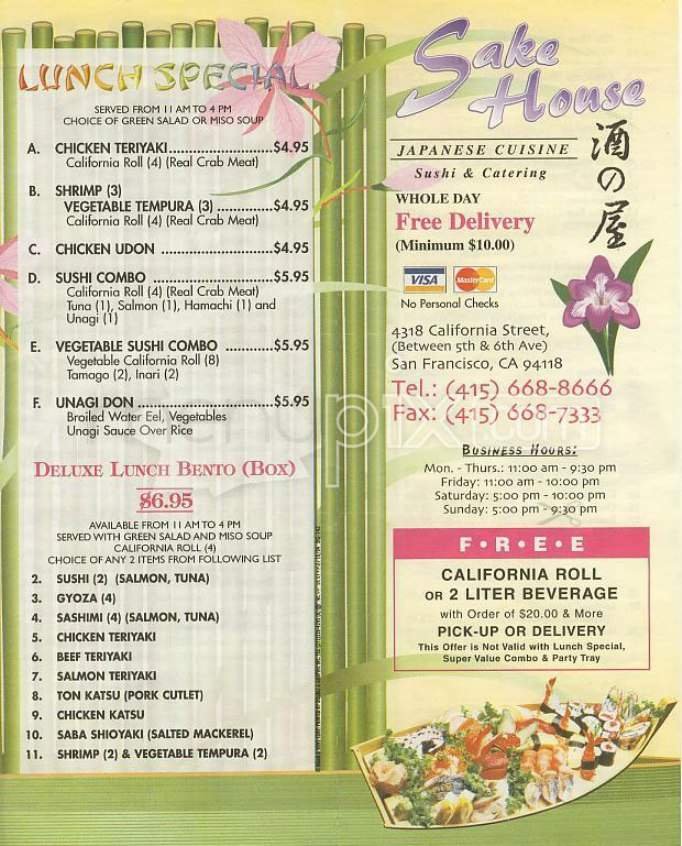 Menu page 1