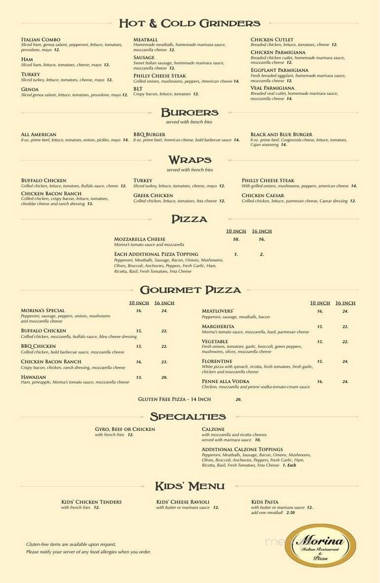 Menu page 2