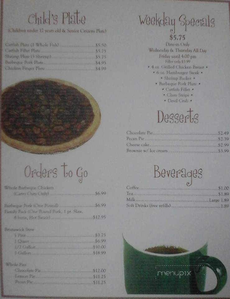 Menu page 1