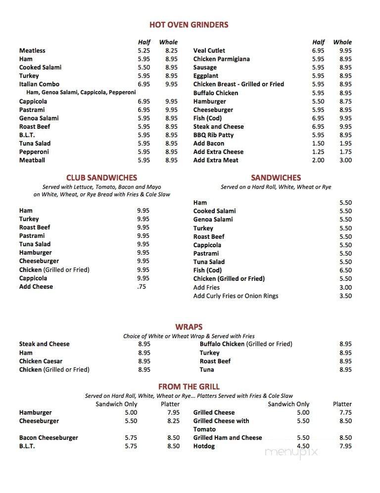 Menu page 3