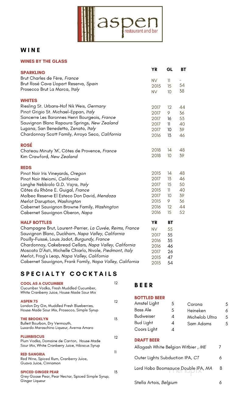 Menu page 1