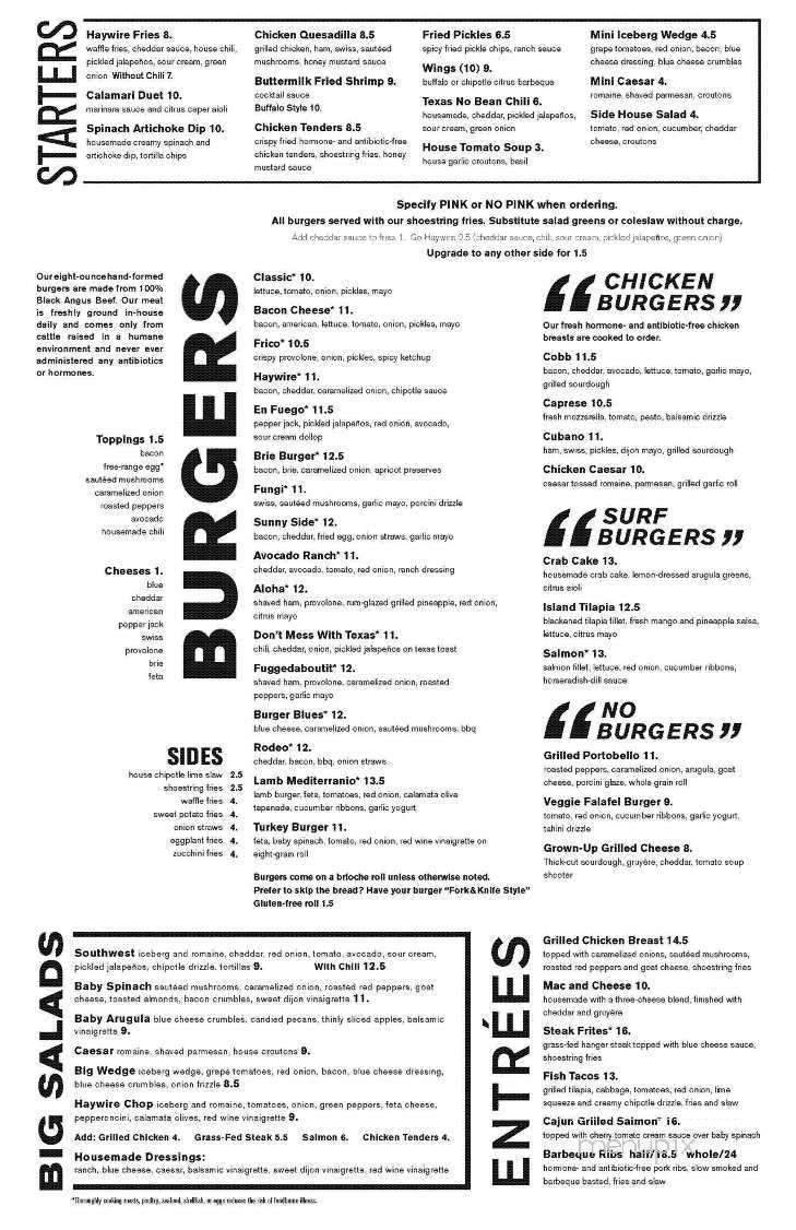 Menu page 1