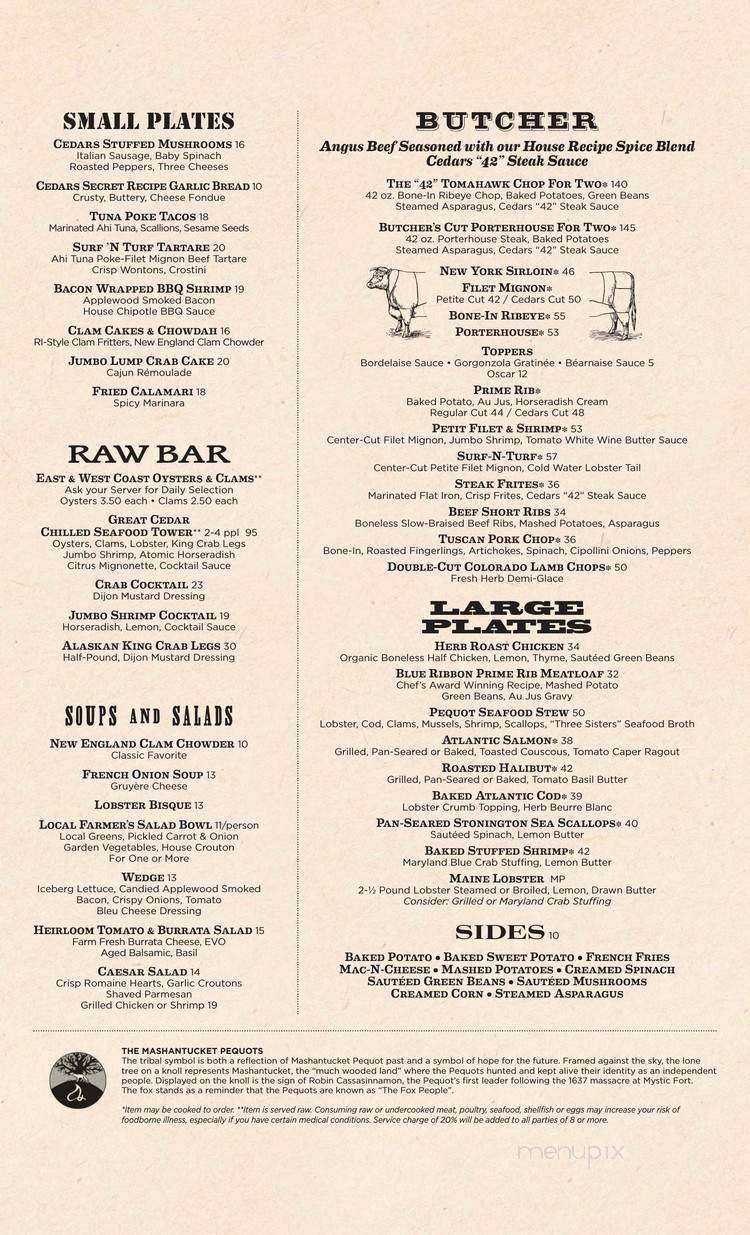 Menu page 1