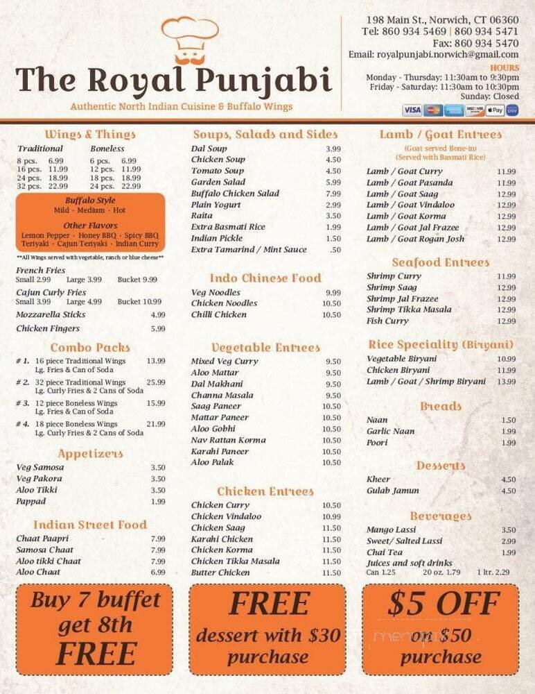 Menu page 1