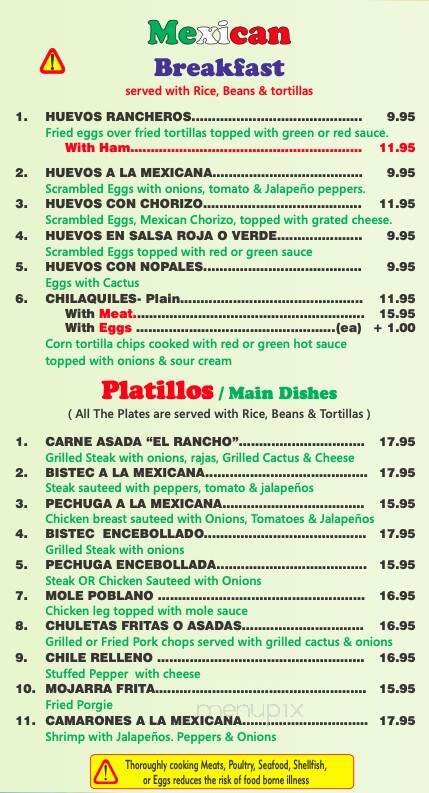 Menu page 2