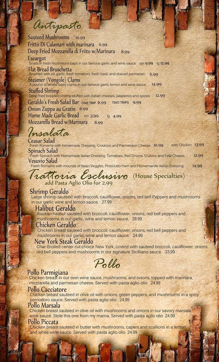 Menu page 1