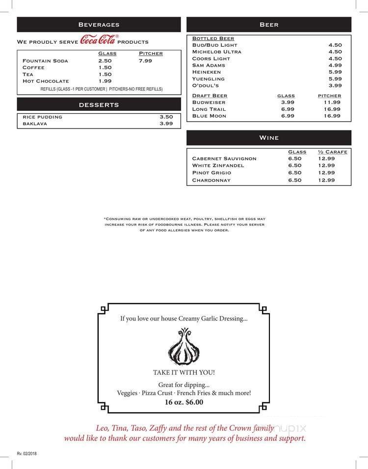 Menu page 9