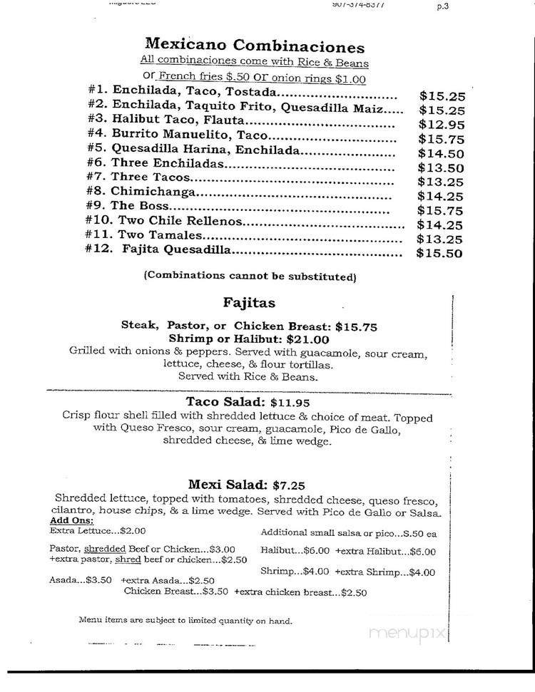 Menu page 8