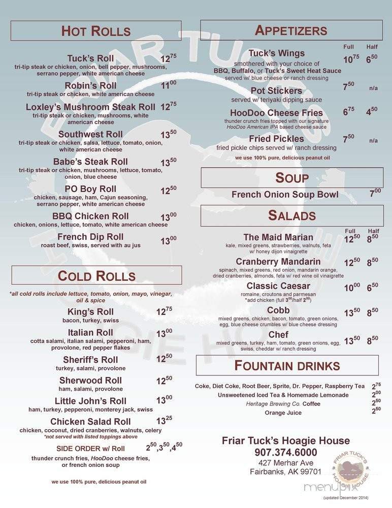 Menu page 1