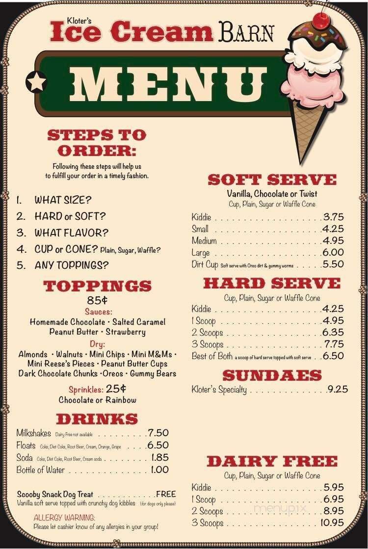 Menu page 1