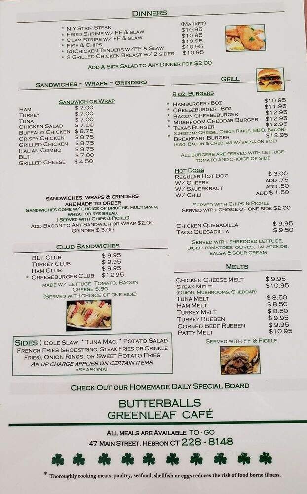 Menu page 1