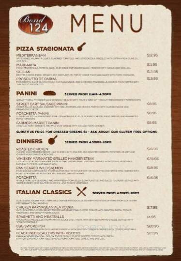 Menu page 1