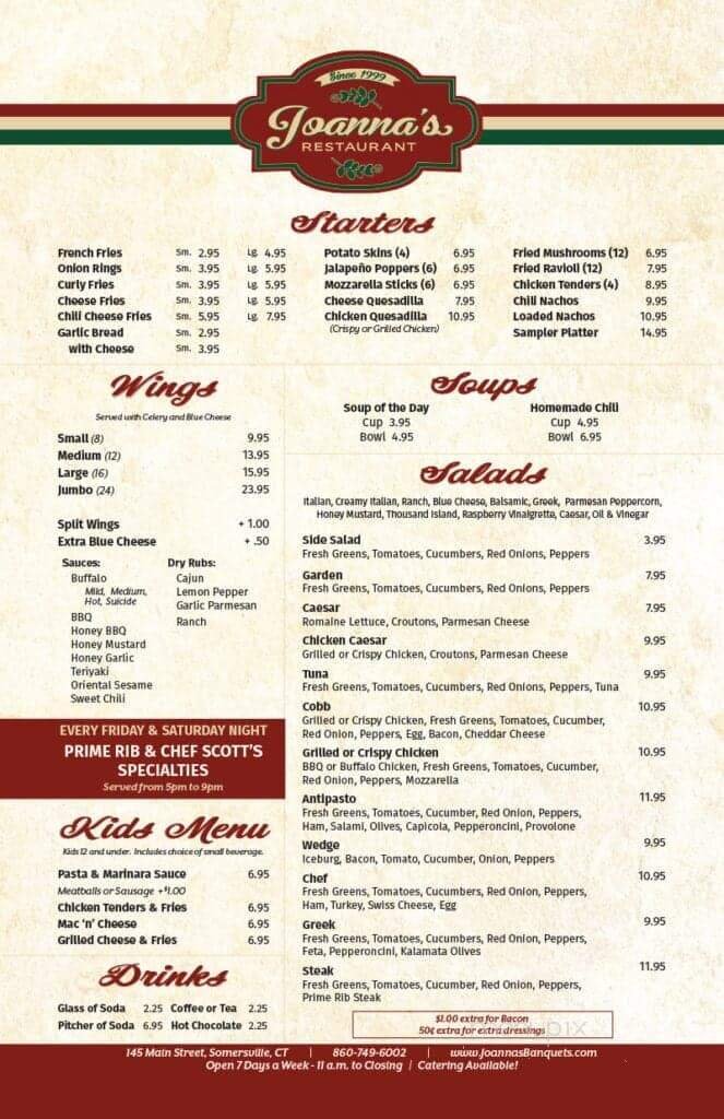 Menu page 2