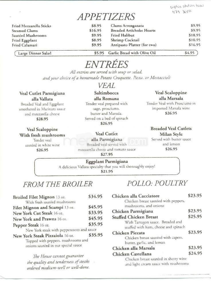 Menu page 1