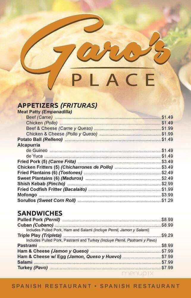 Menu page 2