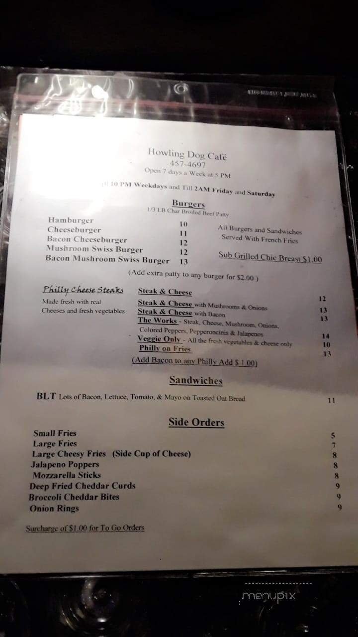Menu page 1