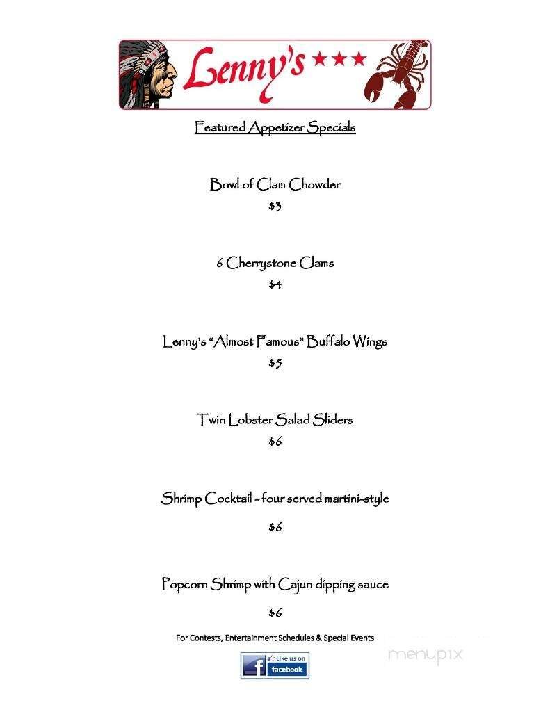 Menu page 1