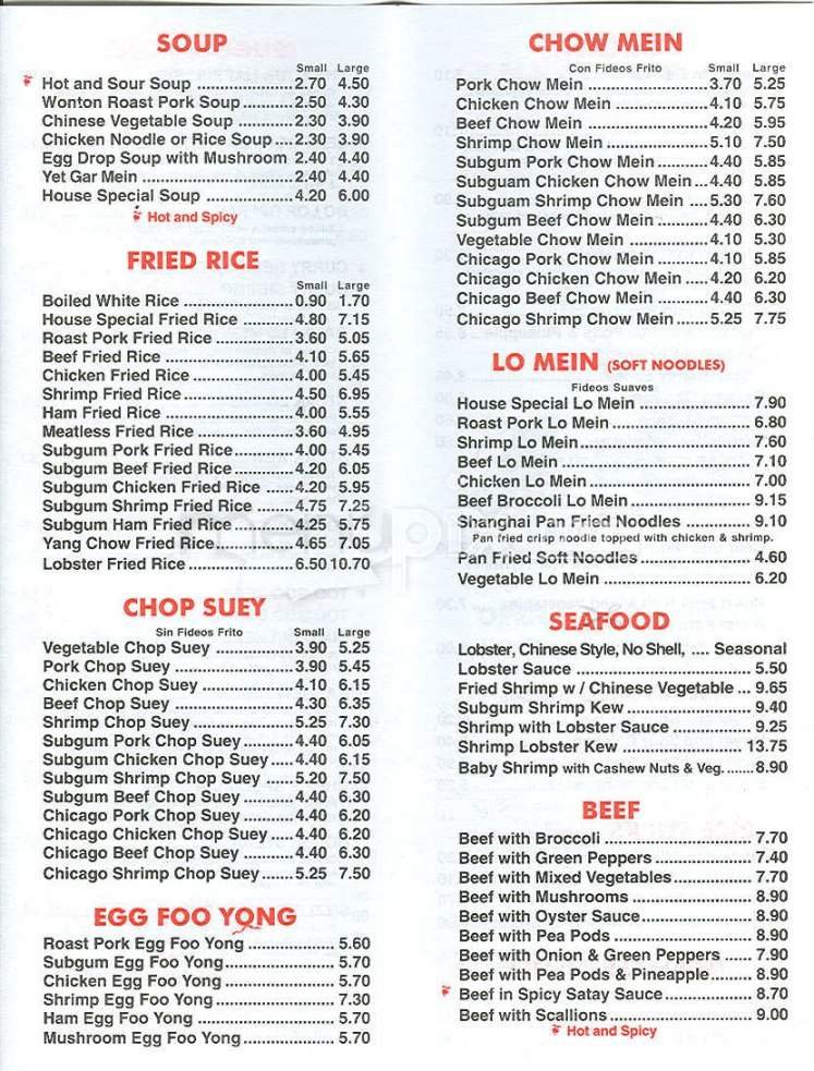 Menu page 3