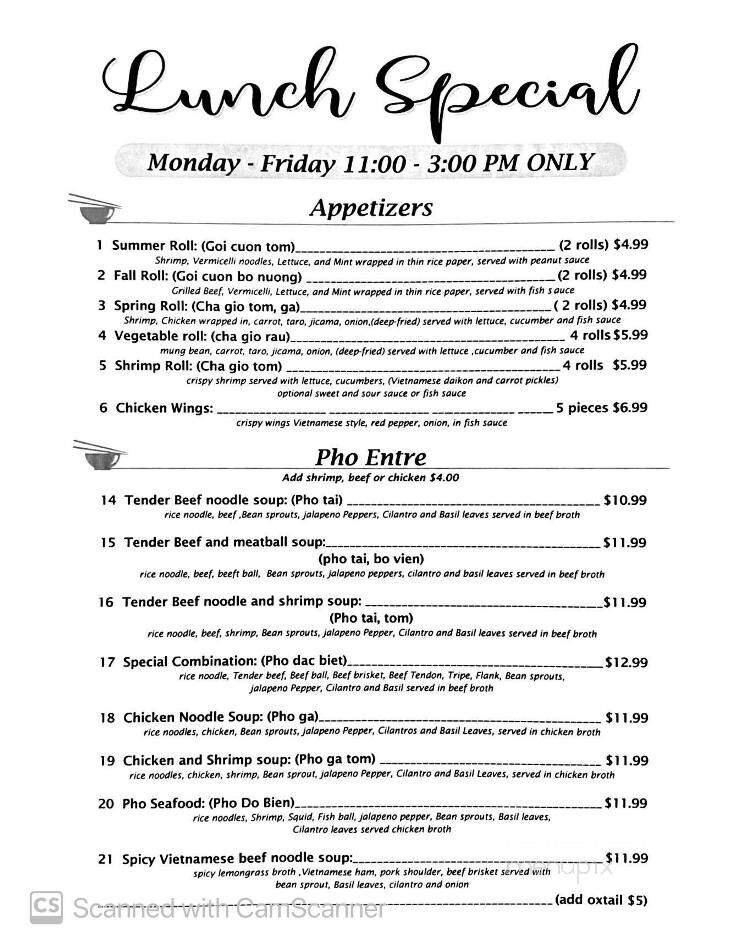 Menu page 1