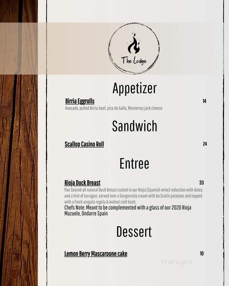 Menu page 1