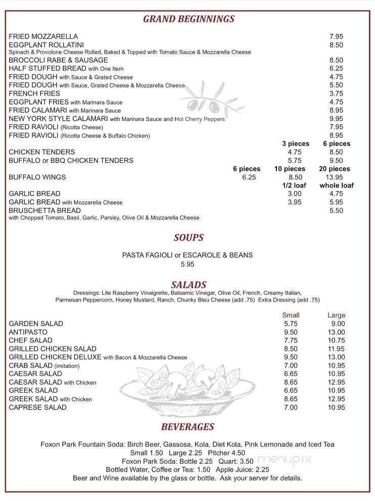 Menu page 1