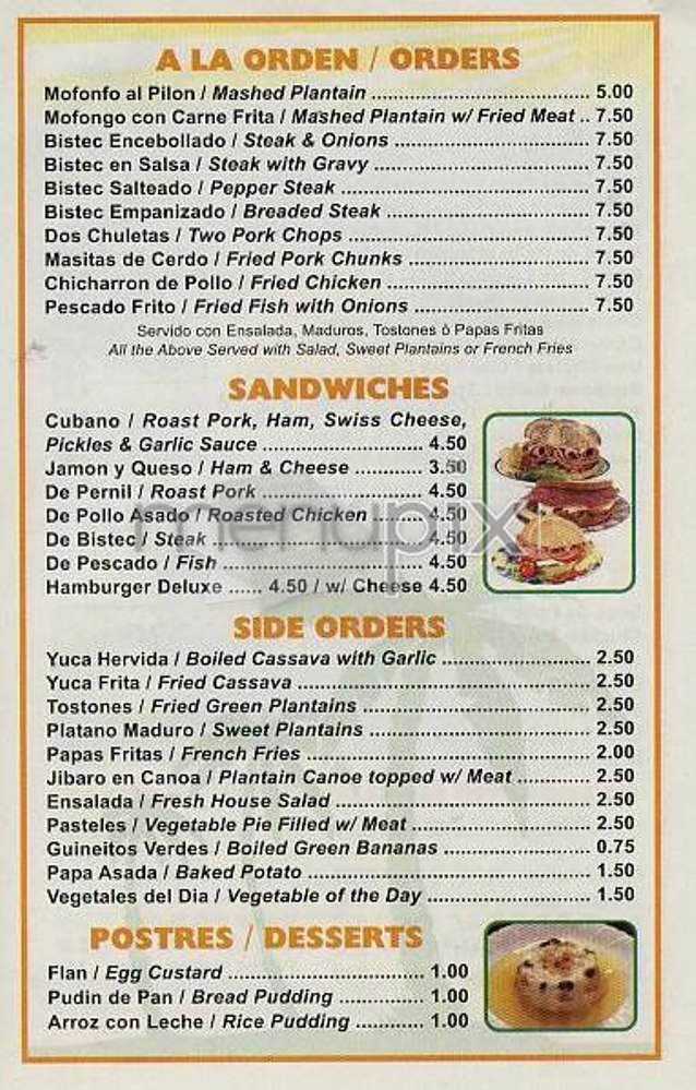 Menu page 3
